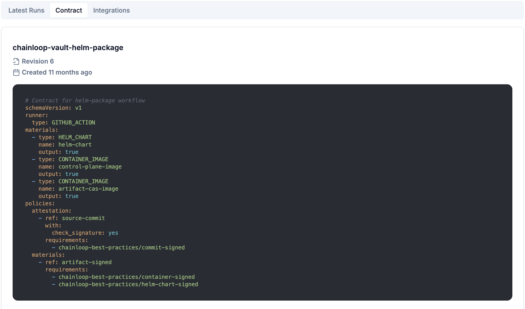 Workflow Contract