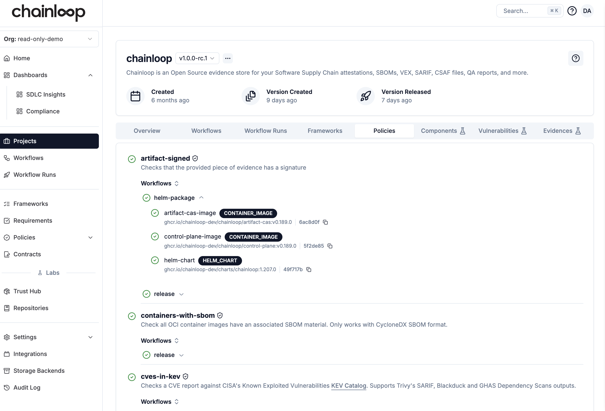 Unified License Risk Management dashboard screenshot